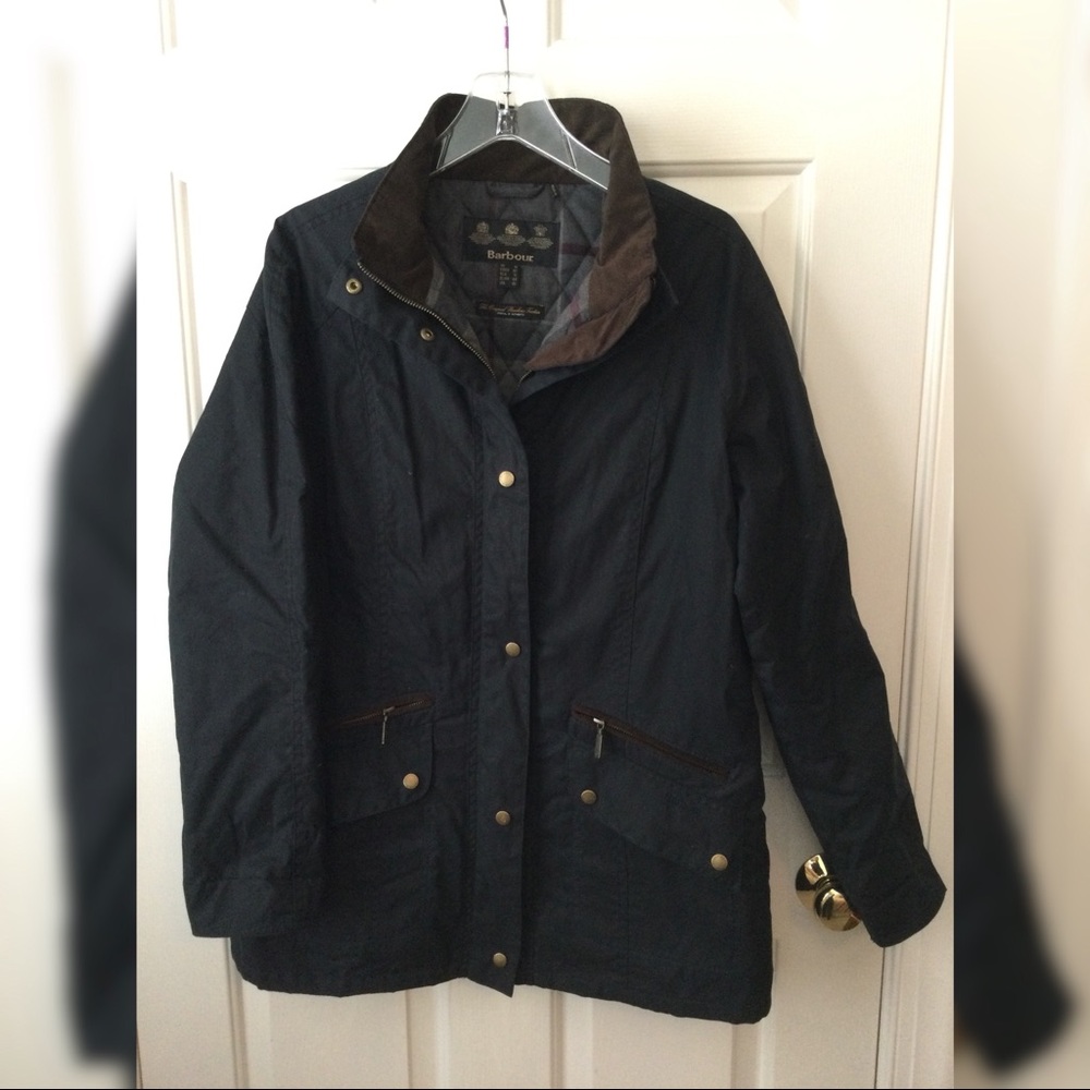 Barbour Barrowdale Wax jacket coat Navy US size 12